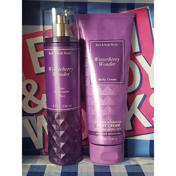 BBW Winterberry Wonder Body Cream & Fine Fragrance Mist Body Care Set - Picture 1 of 2